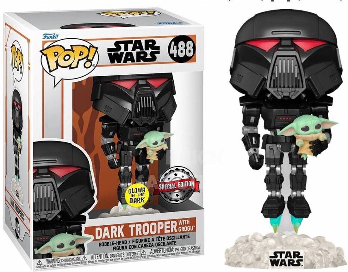 #488 Star Wars - Dark Trooper with Child GITD Excl.